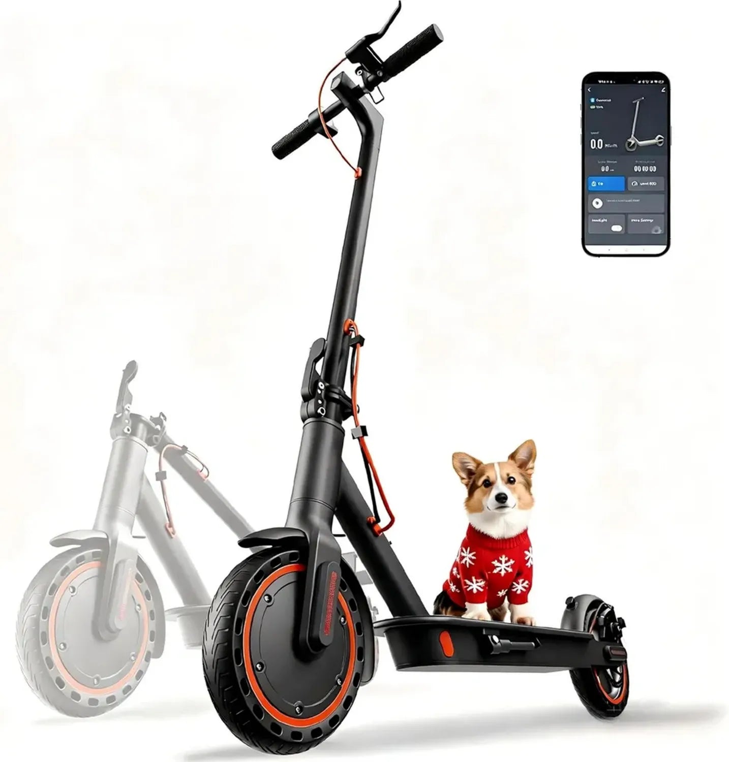 Trottinette Électrique Adulte Légère 650W, Vitesse 25 km/h, Batterie 36V pour 35 km d'Autonomie, Double Système de Freinage