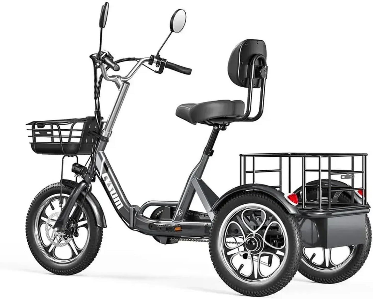 Tricycle Électrique Pliable 16'' pour Adultes avec Batterie Lithium 48V