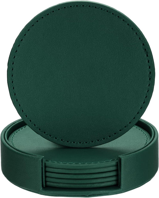 Set de dessous de verre avec support: vert