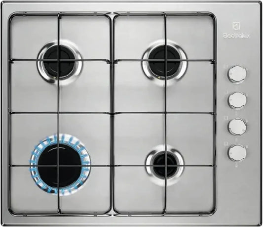 Plaque de Cuisson à Gaz Electrolux KGS6404SX - 4 Brûleurs en Inox